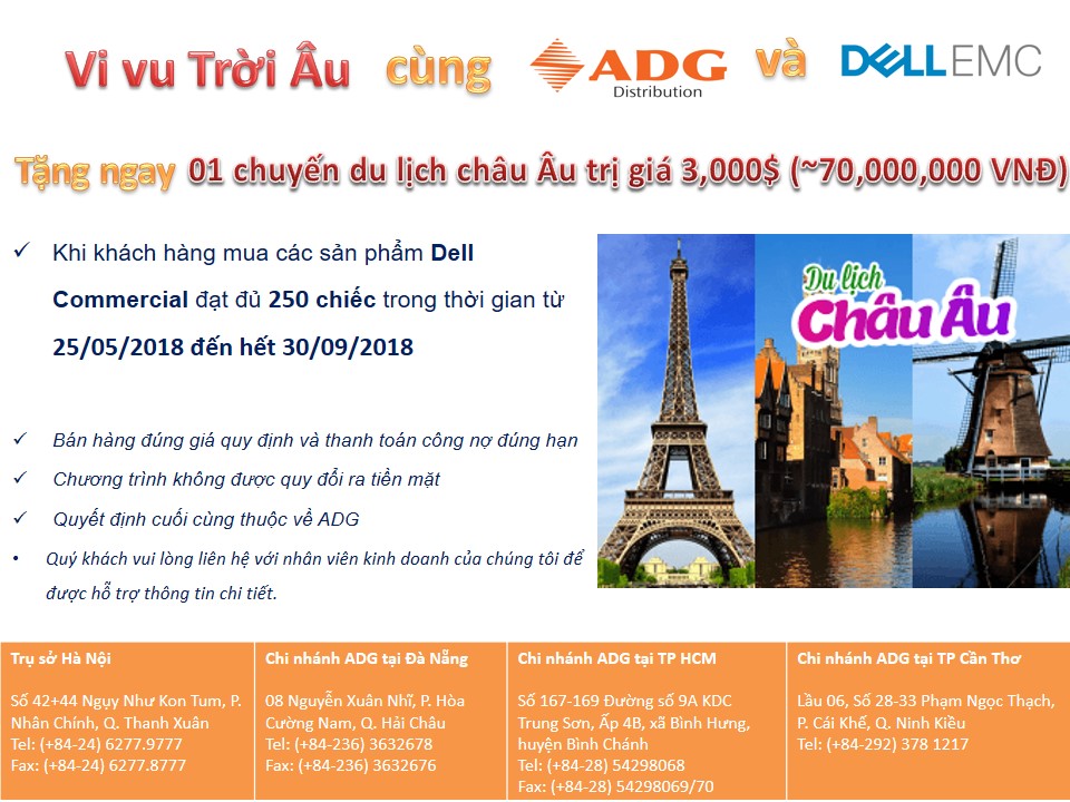 Vi vu trời Âu cùng ADG & Dell EMC » ADG Distribution