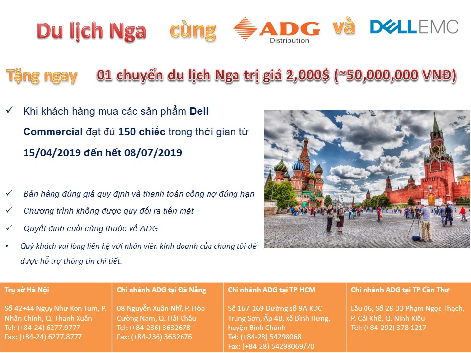 Cùng Dell EMC & ADG du lịch Nga