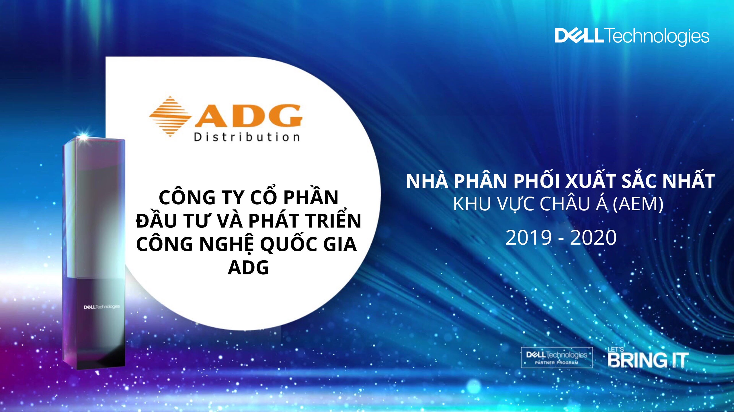 ADG đạt giải thưởng Nhà Phân Phối Dell Technologies xuất sắc nhất thị ...