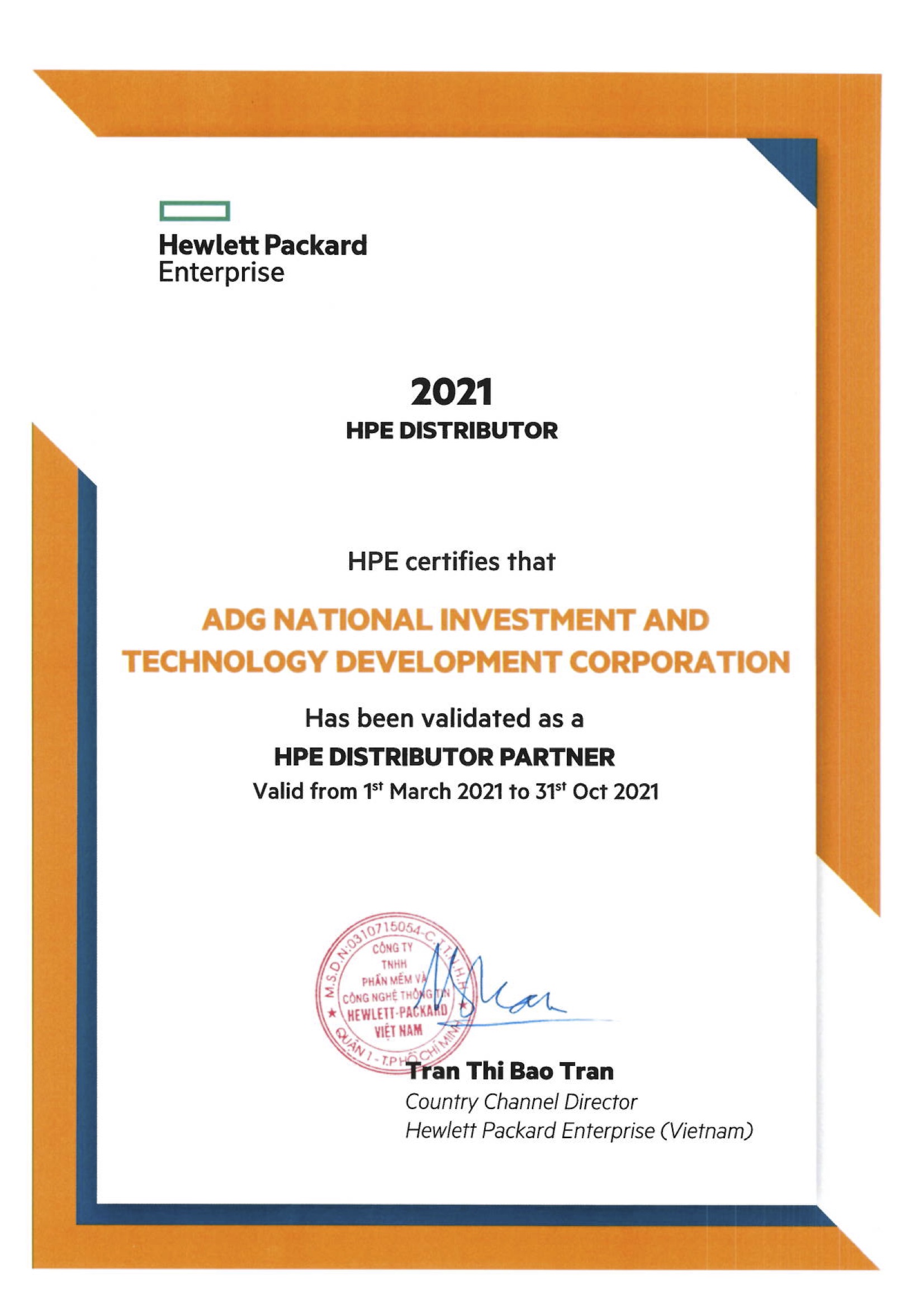 ADG Distribution trở thành Nhà phân phối HPE mới nhất tại Việt Nam ...