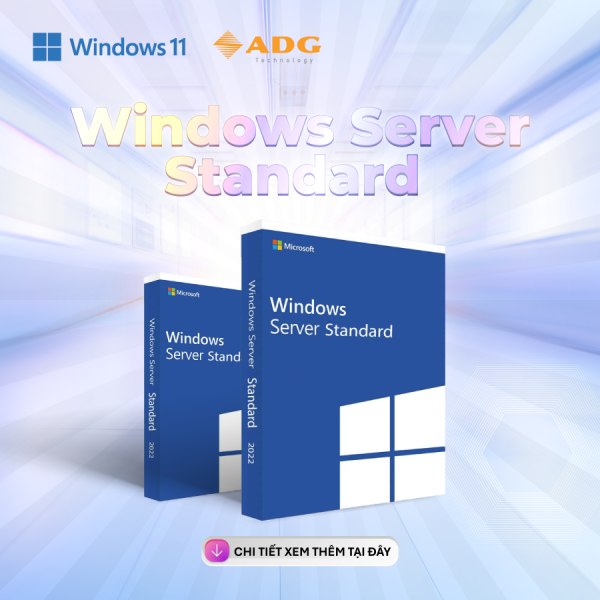 Windows Server Standard: Giải pháp cho hạ tầng máy chủ linh hoạt và an toàn